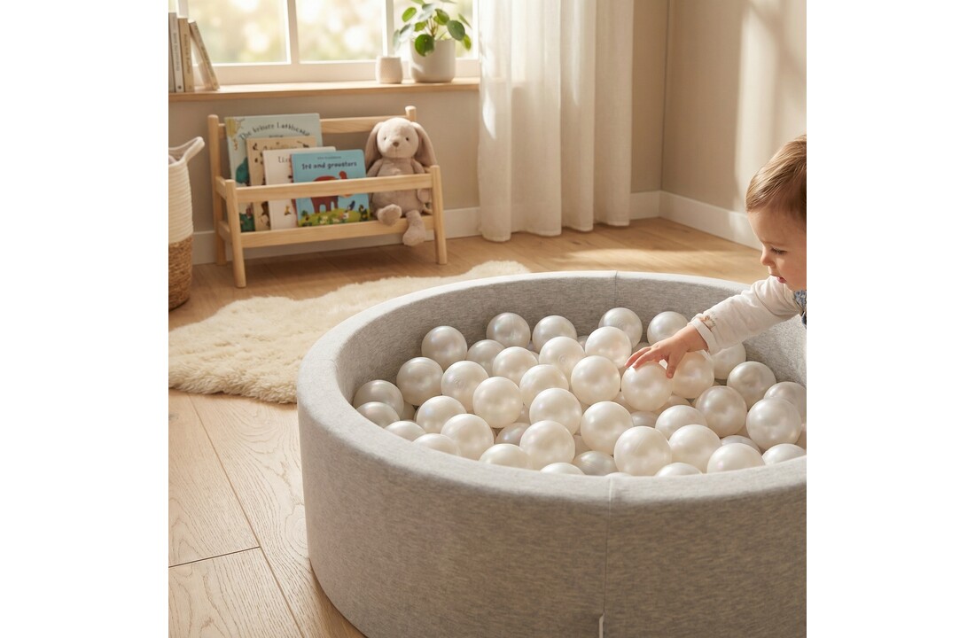 Ballenbak ballen parelmoer (70mm) 300 stuks