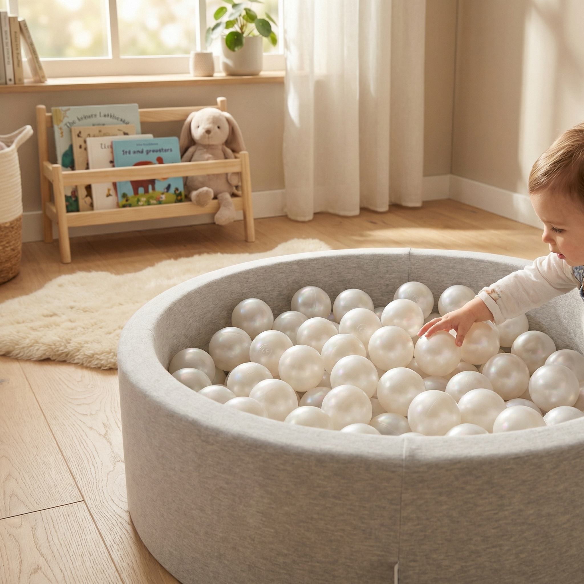 Ballenbak ballen parelmoer (70mm) 300 stuks