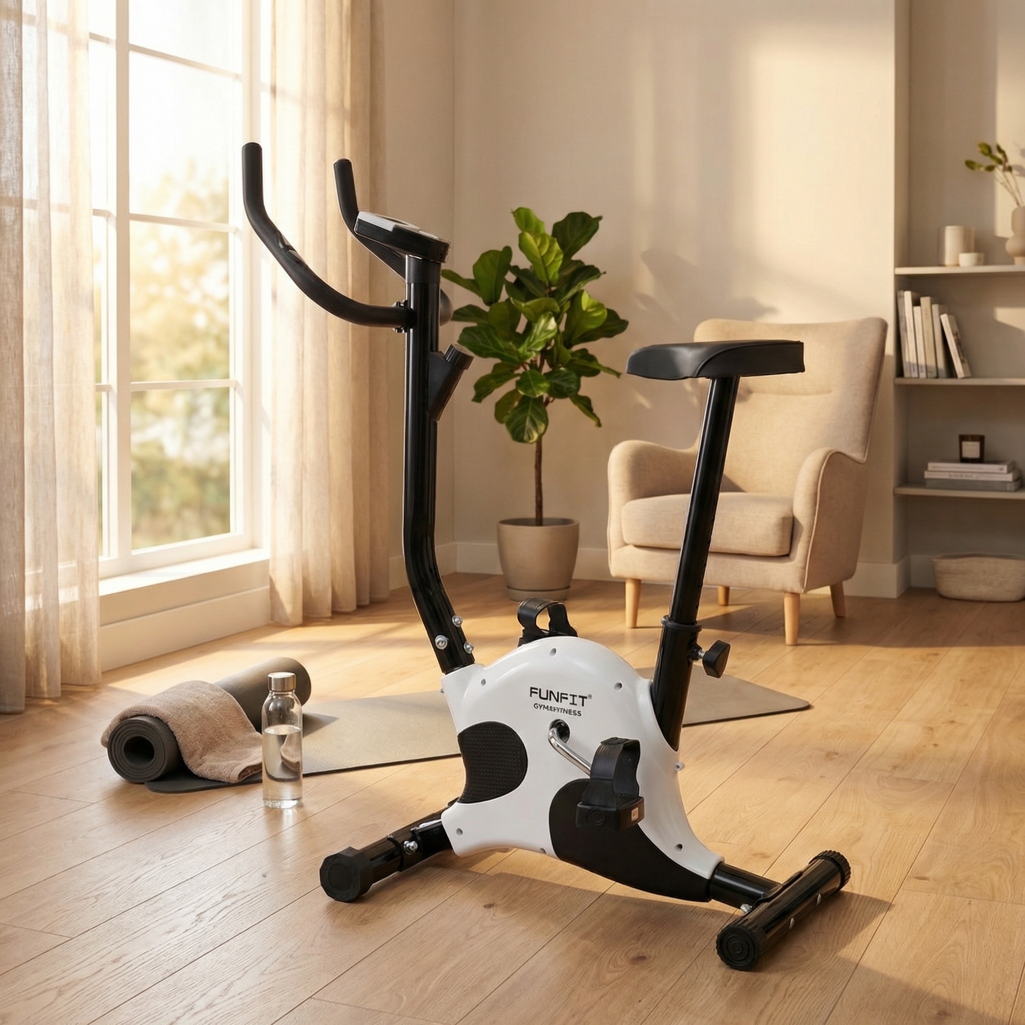 Hometrainer fiets - mechanisch - trainingscomputer - tot 120 kg