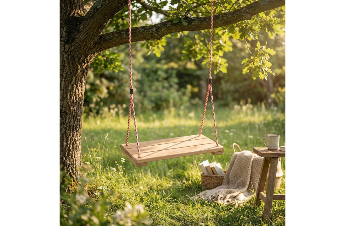 Houten schommel - groot - 70x23 cm - naturel