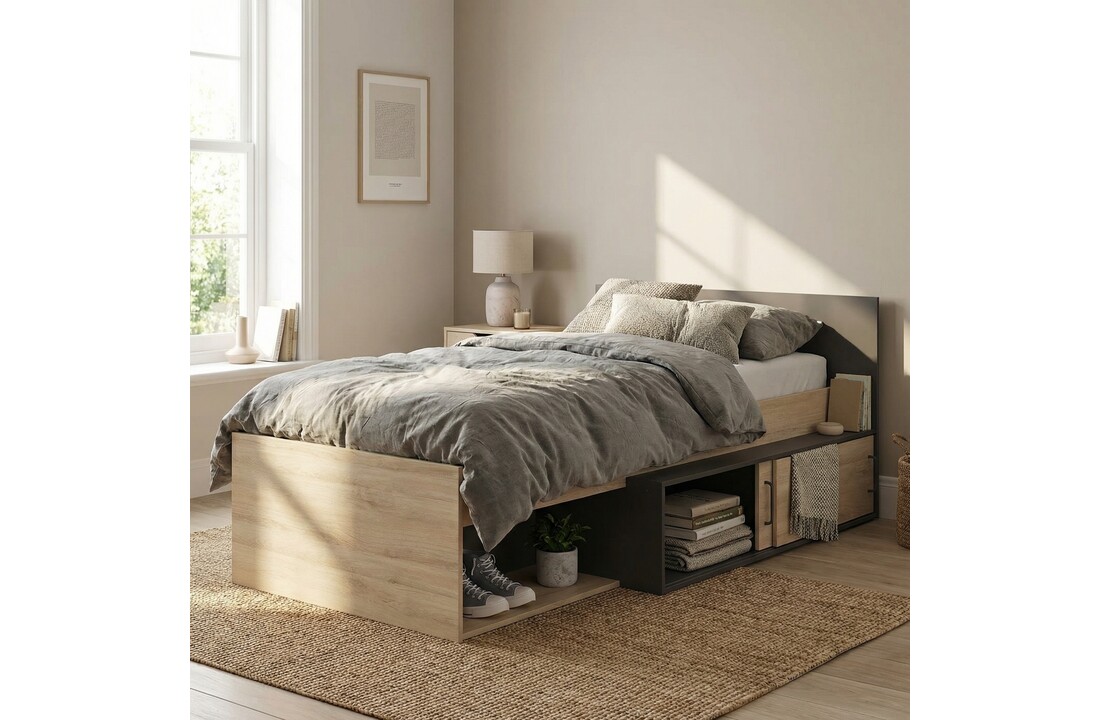 Houten bed - 90x200 cm met handige opberglade
