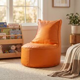 Zitzak kind 75cm oranje kunstleer