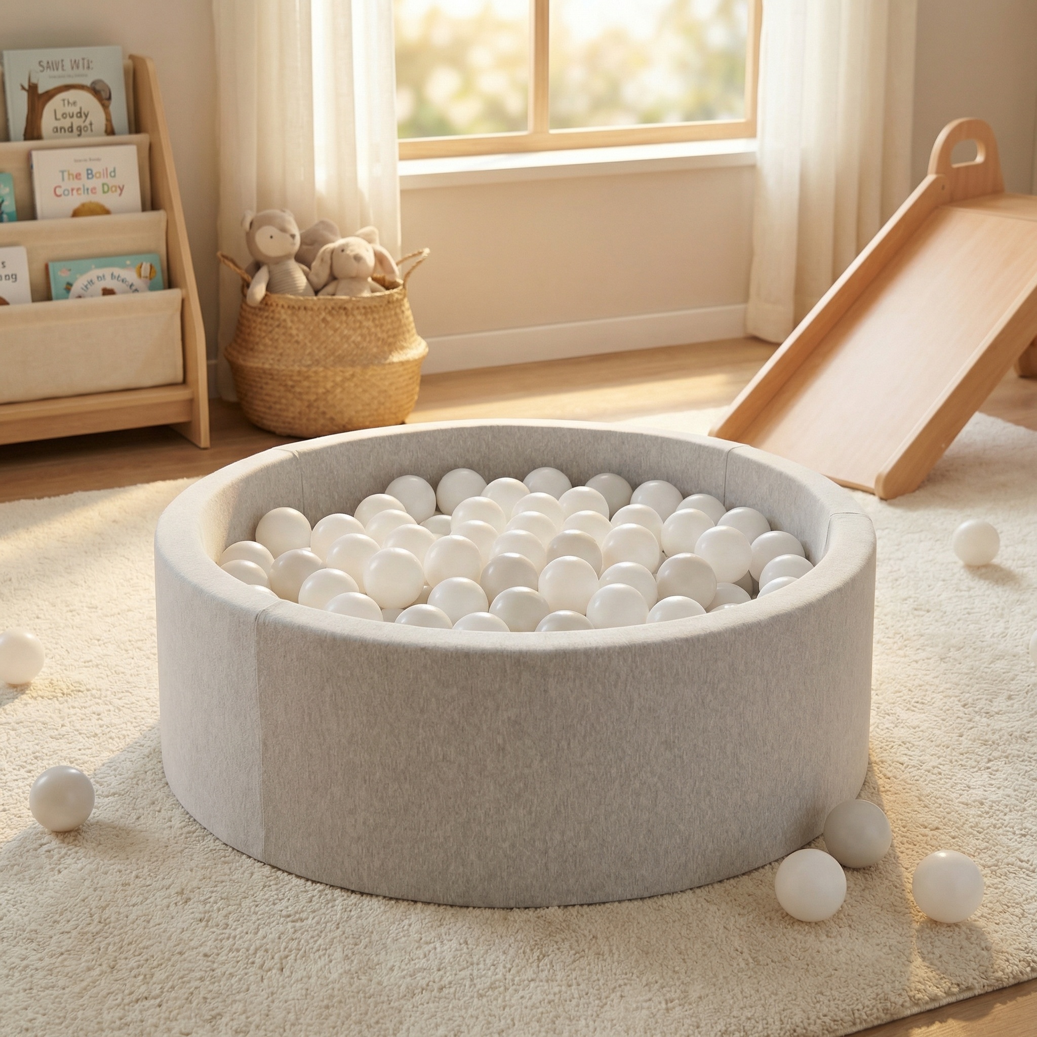 Ballenbak ballen wit (70mm) 100 stuks