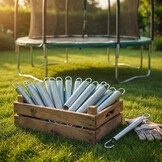 Trampoline veren set 64 stuks - 13,7 cm lang