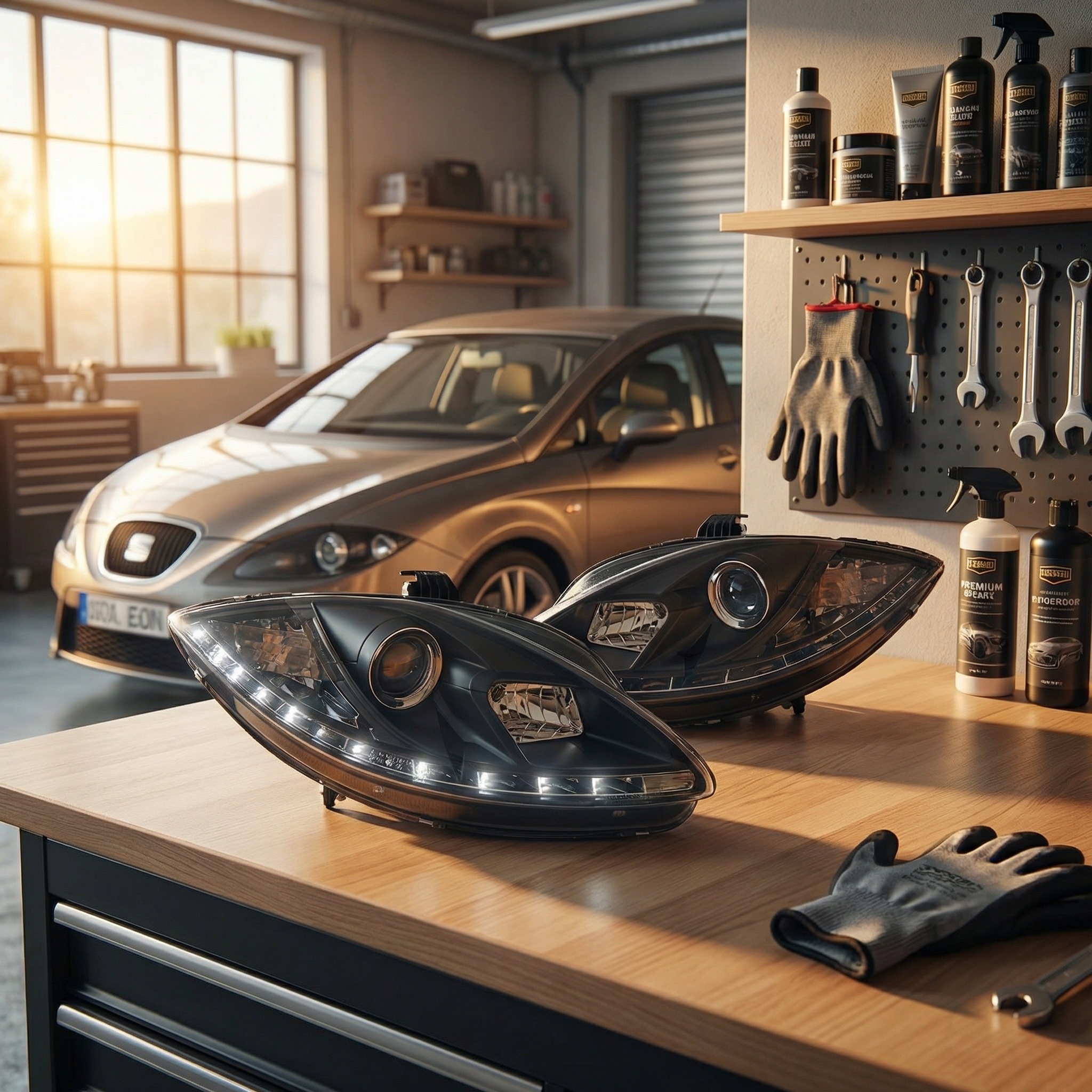 Led projector koplampen met parkeerlichten geschikt voor Seat Leon Altea Toledo 06 05-09