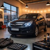 Koplampen geschikt voor Opel Corsa D 04.2006-2011 - angel eyes - dual halo rims - zwart