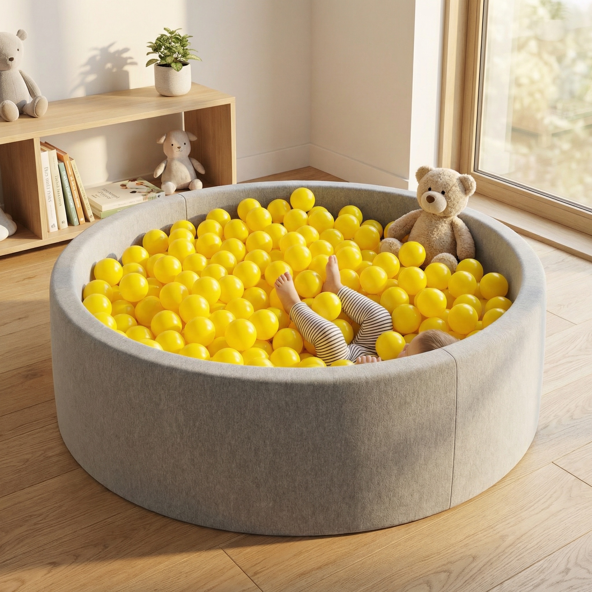 Ballenbak ballen geel (70mm) 1000 stuks