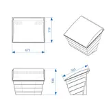 Zoutbak - 90 liter - 120 kg - zand- en zoutcontainer