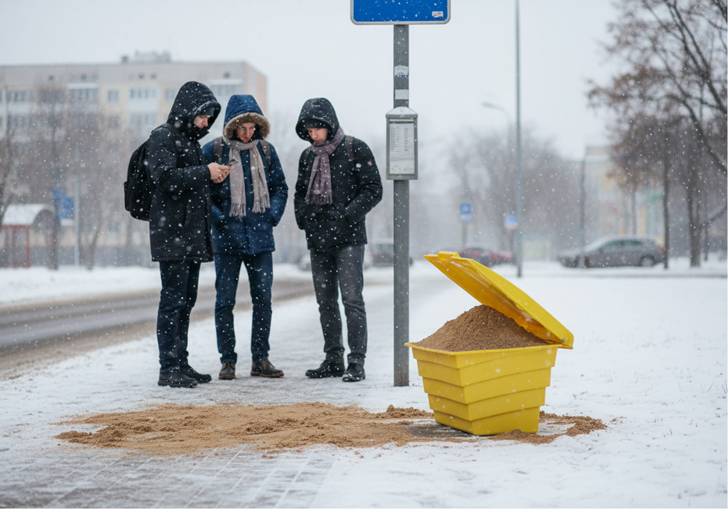 Zoutbak - 90 liter - 120 kg - zout- en zandcontainer
