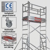 Rolsteiger - 75x180 cm - aluminium - werkhoogte 5,4 m