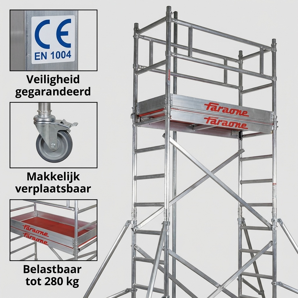Rolsteiger - 75x180 cm - aluminium - werkhoogte 5,4 m