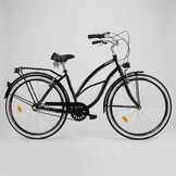 Damesfiets - beach cruiser - 28" - 3 versnellingen - zwart