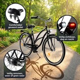 Damesfiets - beach cruiser - 28" - 3 versnellingen - zwart