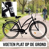 Damesfiets - beach cruiser - 28" - 3 versnellingen - zwart