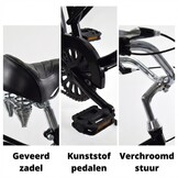 Damesfiets - beach cruiser - 28" - 3 versnellingen - zwart