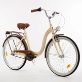 Vouwfiets - 28 inch - met 3 versnellingen - alu - crème bruin