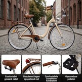 Vouwfiets - 28 inch - met 3 versnellingen - alu - crème bruin