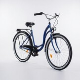 Damesfiets 28 inch - stadsfiets 3 versnellingen - blauw zwart