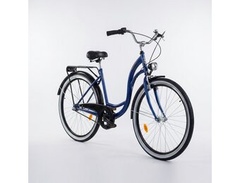 Damesfiets 28 inch - stadsfiets 3 versnellingen - blauw zwart