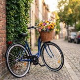 Damesfiets 28 inch - stadsfiets 3 versnellingen - blauw zwart