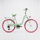Meisjesfiets - 26 inch - 7 versnellingen - alu - mintgroen roze