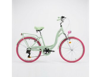 Meisjesfiets - 26 inch - 7 versnellingen - alu - mintgroen roze