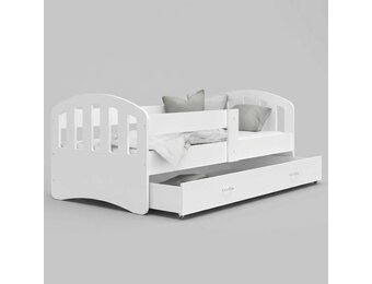 Kinderbed inclusief matras | Wit | 200x90cm | Koudschuim | MDF & Grenen