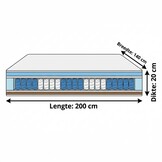 Matras 7 zones 140x200 cm | Ergonomisch Pocketvering, 20cm dik