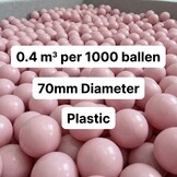 Ballenbak ballen licht roze (70mm) 1000 stuks