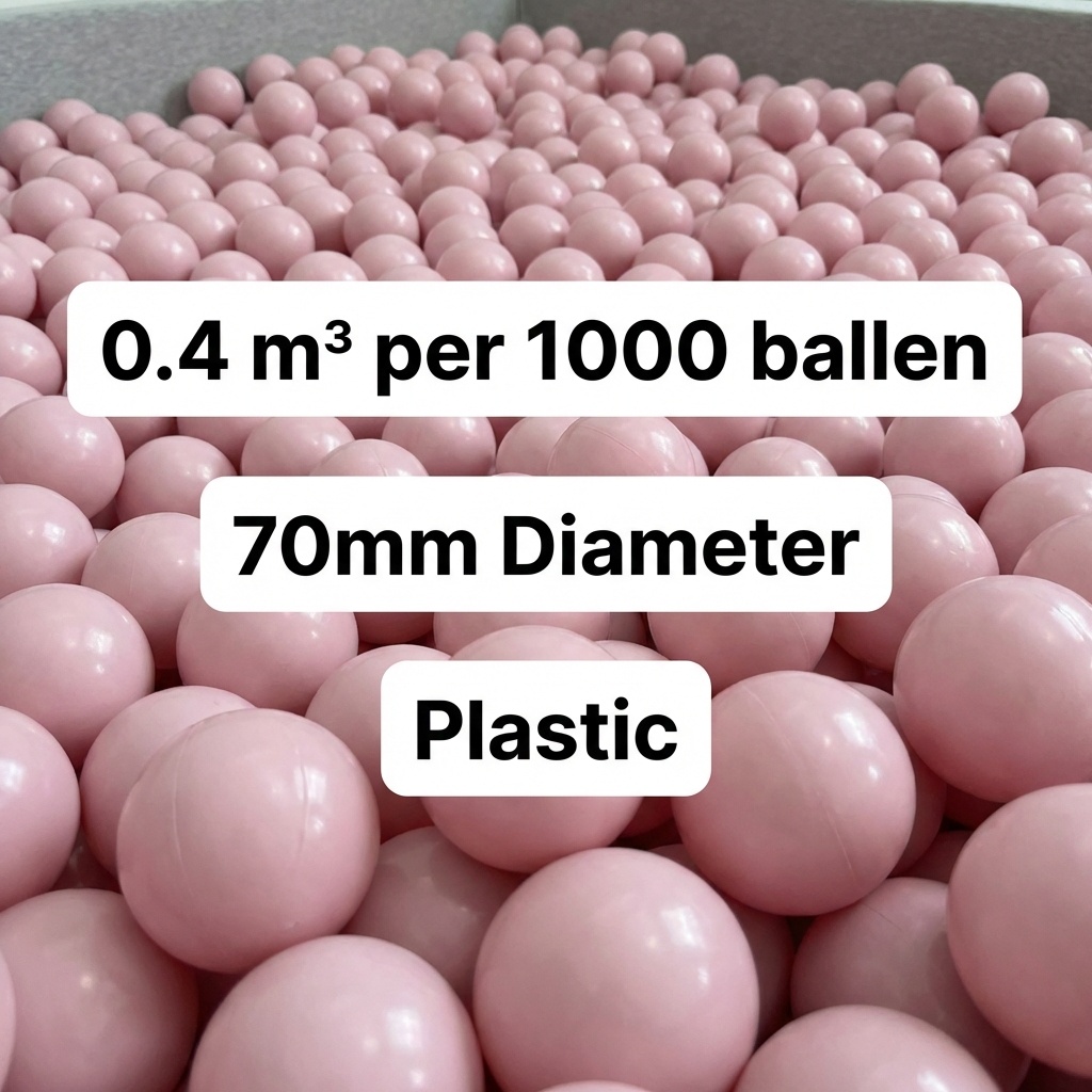 Ballenbak ballen licht roze (70mm) 1000 stuks