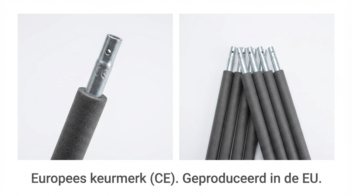 Trampoline palen set - 6 palen - voor trampolines van 244 cm