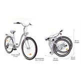 Vouwfiets - 26 inch - met 7 versnellingen - wit