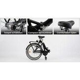 Vouwfiets - 26 inch - met 3 versnellingen - zwart