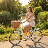 Vouwfiets - 28 inch - met 7 versnellingen - alu - wit