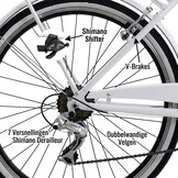 Vouwfiets - 28 inch - met 7 versnellingen - alu - wit