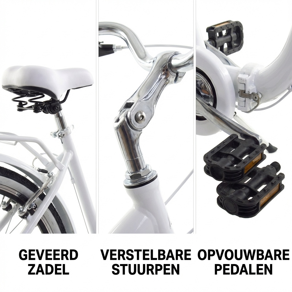 Vouwfiets - 28 inch - met 7 versnellingen - alu - wit