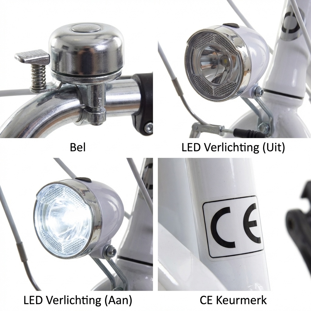 Vouwfiets - 28 inch - met 7 versnellingen - alu - wit