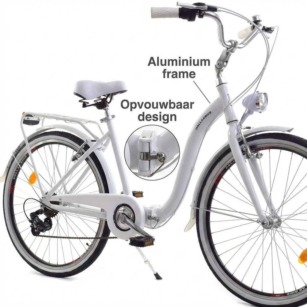 Vouwfiets - 28 inch - met 7 versnellingen - alu - wit