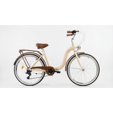 Vouwfiets - 26 inch - met 7 versnellingen - crème bruin