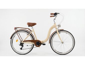 Vouwfiets - 26 inch - met 7 versnellingen - crème bruin