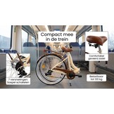 Vouwfiets - 26 inch - met 7 versnellingen - crème bruin