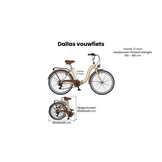 Vouwfiets - 26 inch - met 7 versnellingen - crème bruin