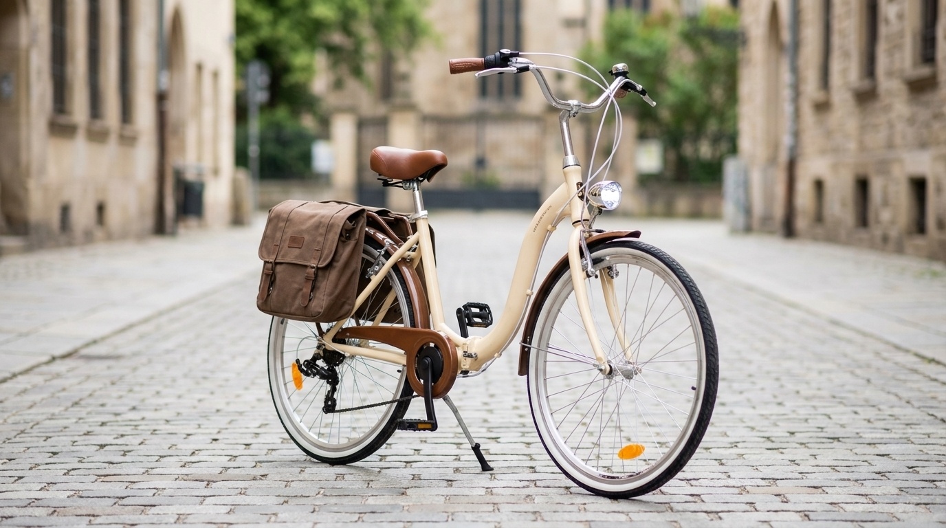 Vouwfiets - 26 inch - met 7 versnellingen - crème bruin