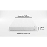 Schuim matras H2 + H3 140x200cm dikte 15cm 7 zones