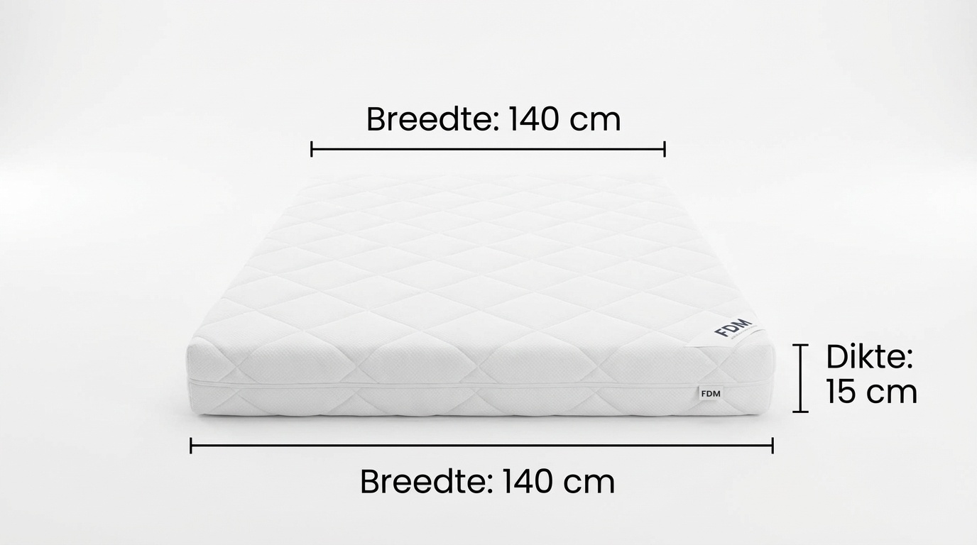 Schuim matras H2 + H3 140x200cm dikte 15cm 7 zones