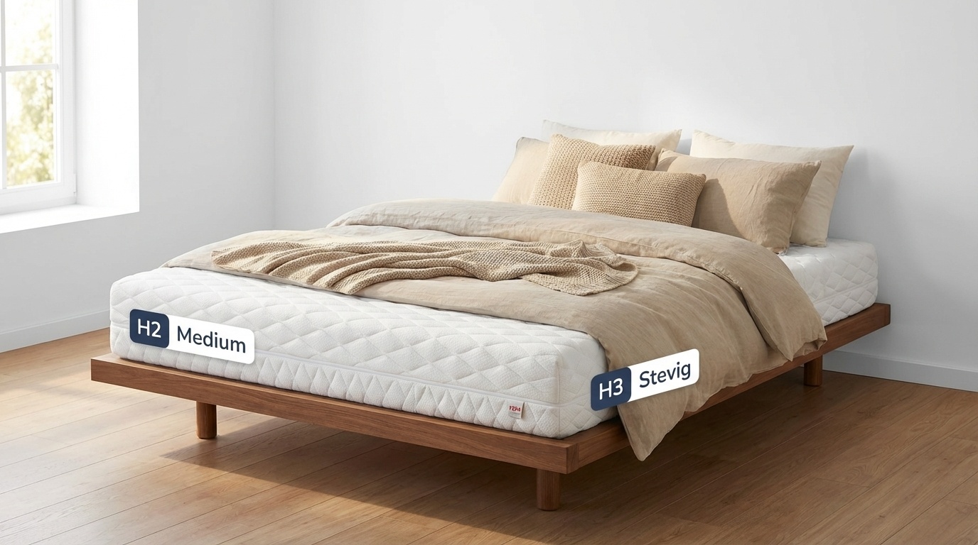 Schuim matras H2 + H3 140x200cm dikte 15cm 7 zones