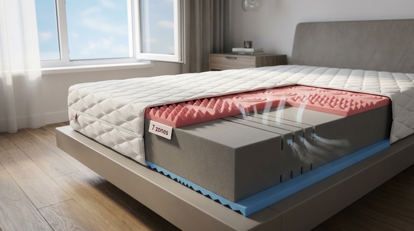 Schuimmatras dik 14cm 160x200 wit HR-schuim Visco