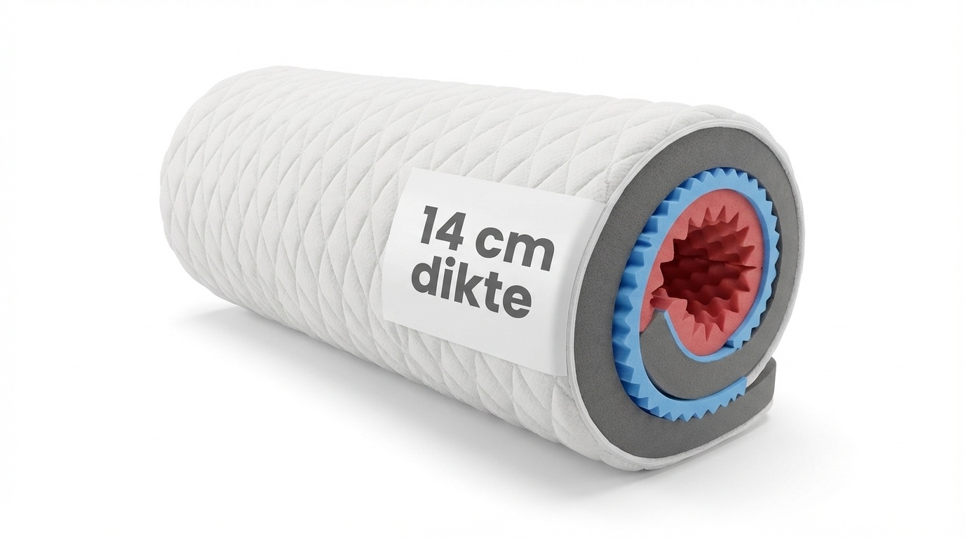 Schuimmatras dik 14cm 160x200 wit HR-schuim Visco