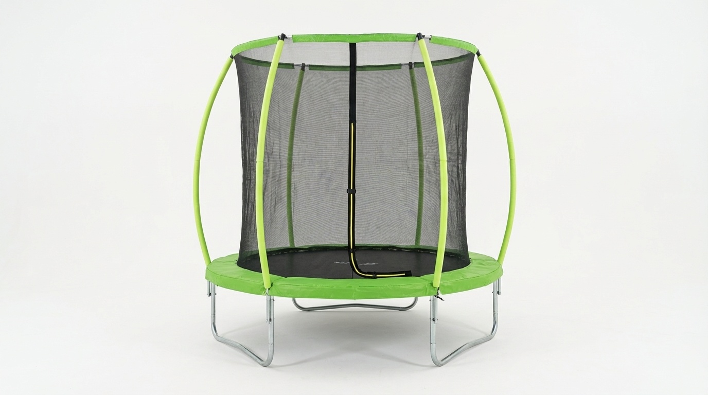 Trampoline 305 cm rond - met veiligheidsnet – groen/zwart