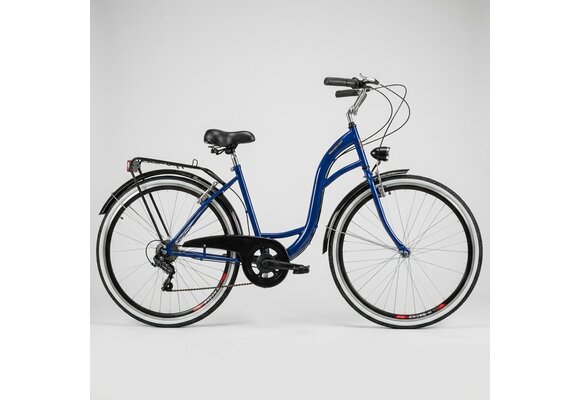 Meisjesfiets - 26 inch - met 7 versnellingen - donkerblauw